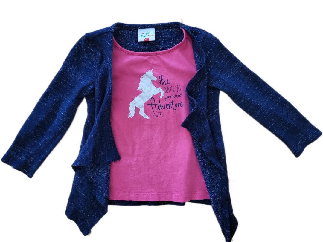 2in1 Shirt langarm Gr. 110
