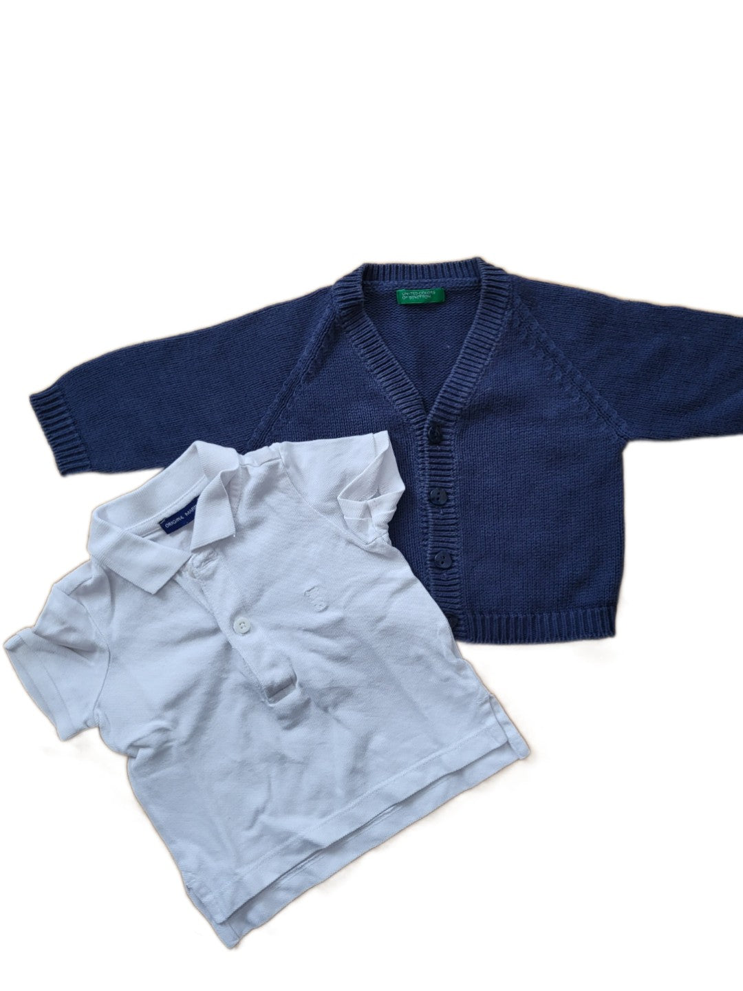 Set Strickweste mit Polo Shirt Gr. 62