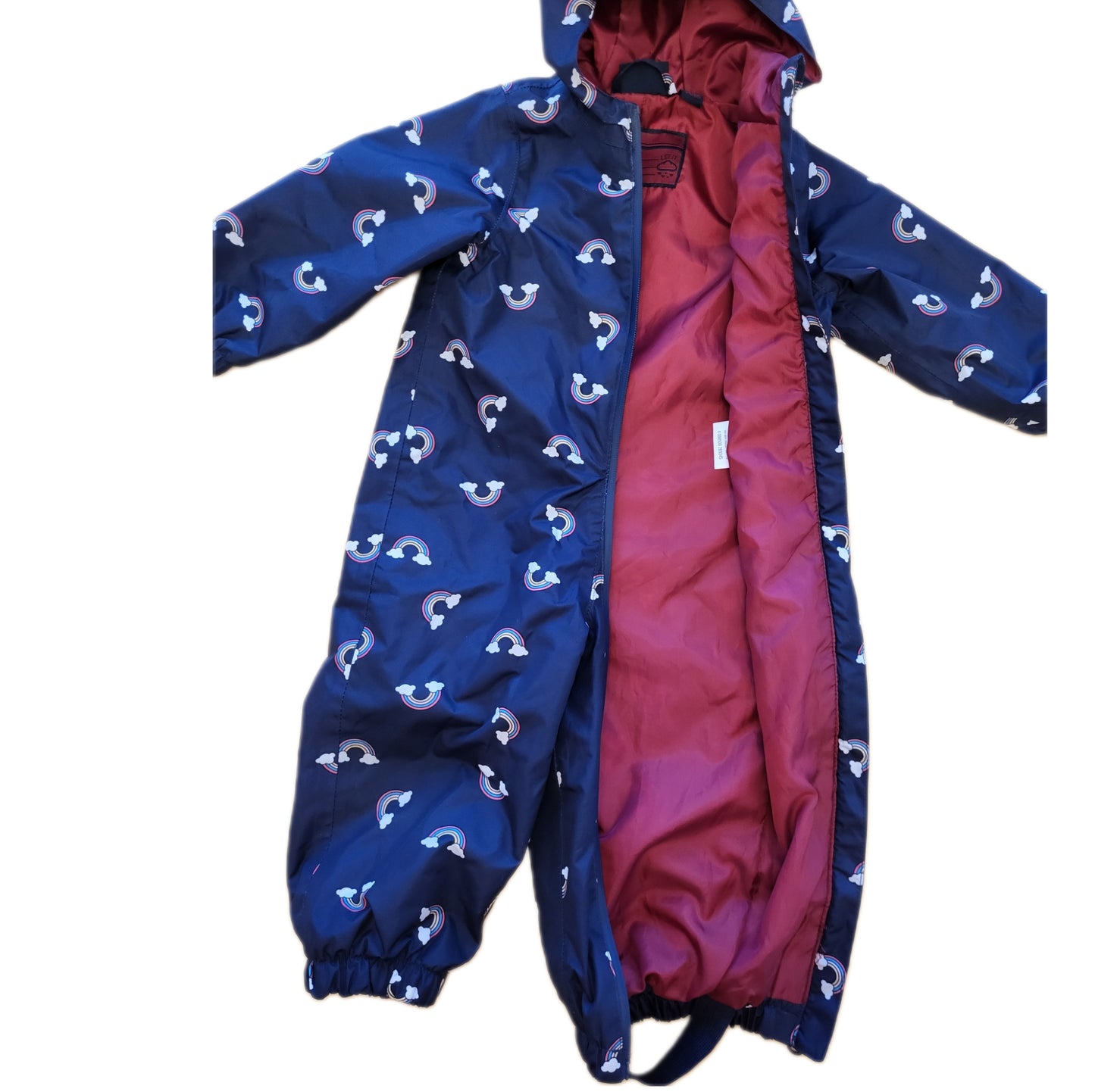 Regenoverall mit Regenbogen Print Gr. 86