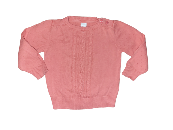 Pullover langarm mit Zopfstrickmuster Gr. 80