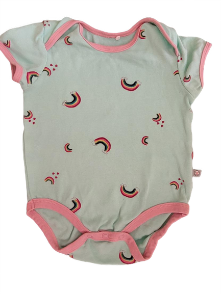 Body kurzarm Gr. 74/80 Regenbogen