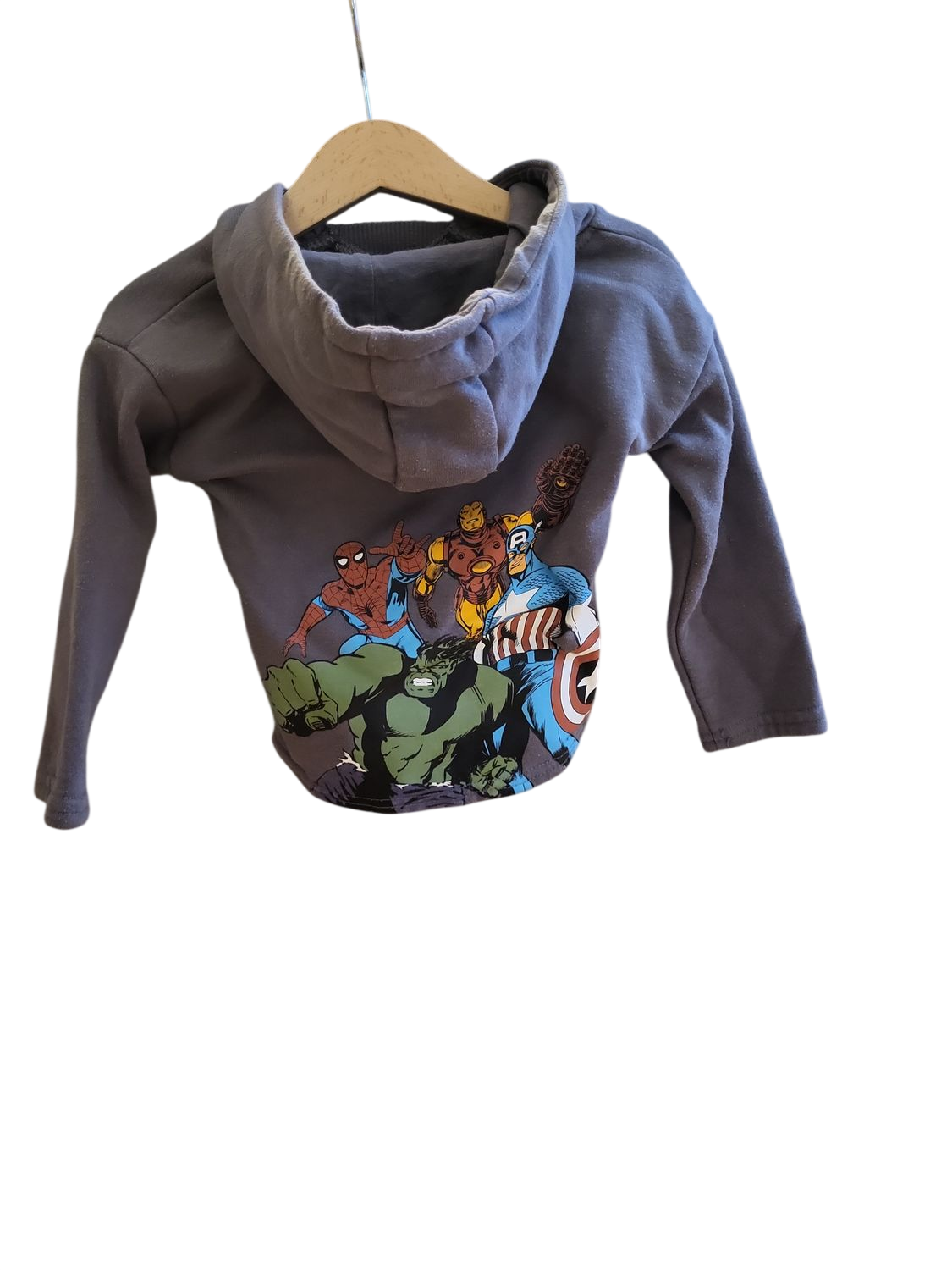 Marvel Superhelden Kapuzenpullover für Kleinkinder - Grau, Größe 12-18M/80cm