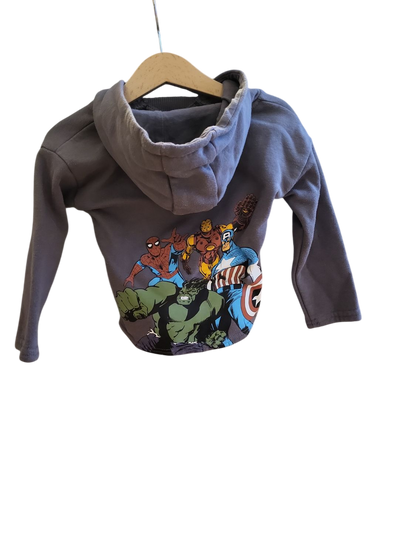 Marvel Superhelden Kapuzenpullover für Kleinkinder - Grau, Größe 12-18M/80cm
