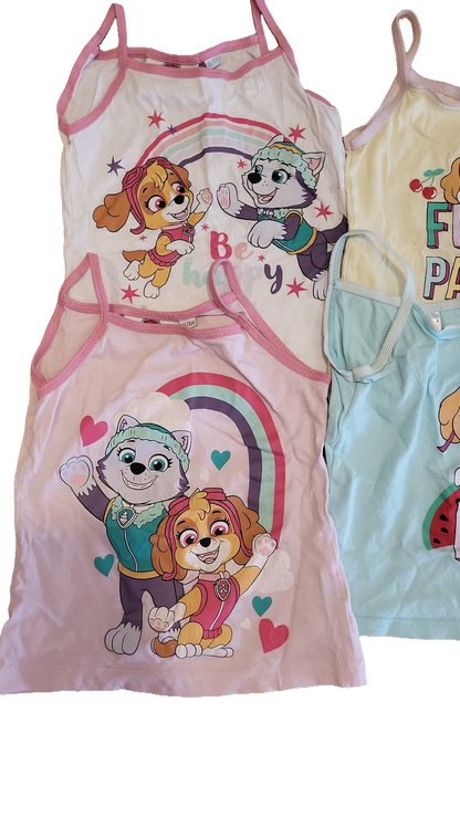 Paw Patrol Unterhemden 98/104 Multi 4er-Pack Skye Everest Spaghettiträger