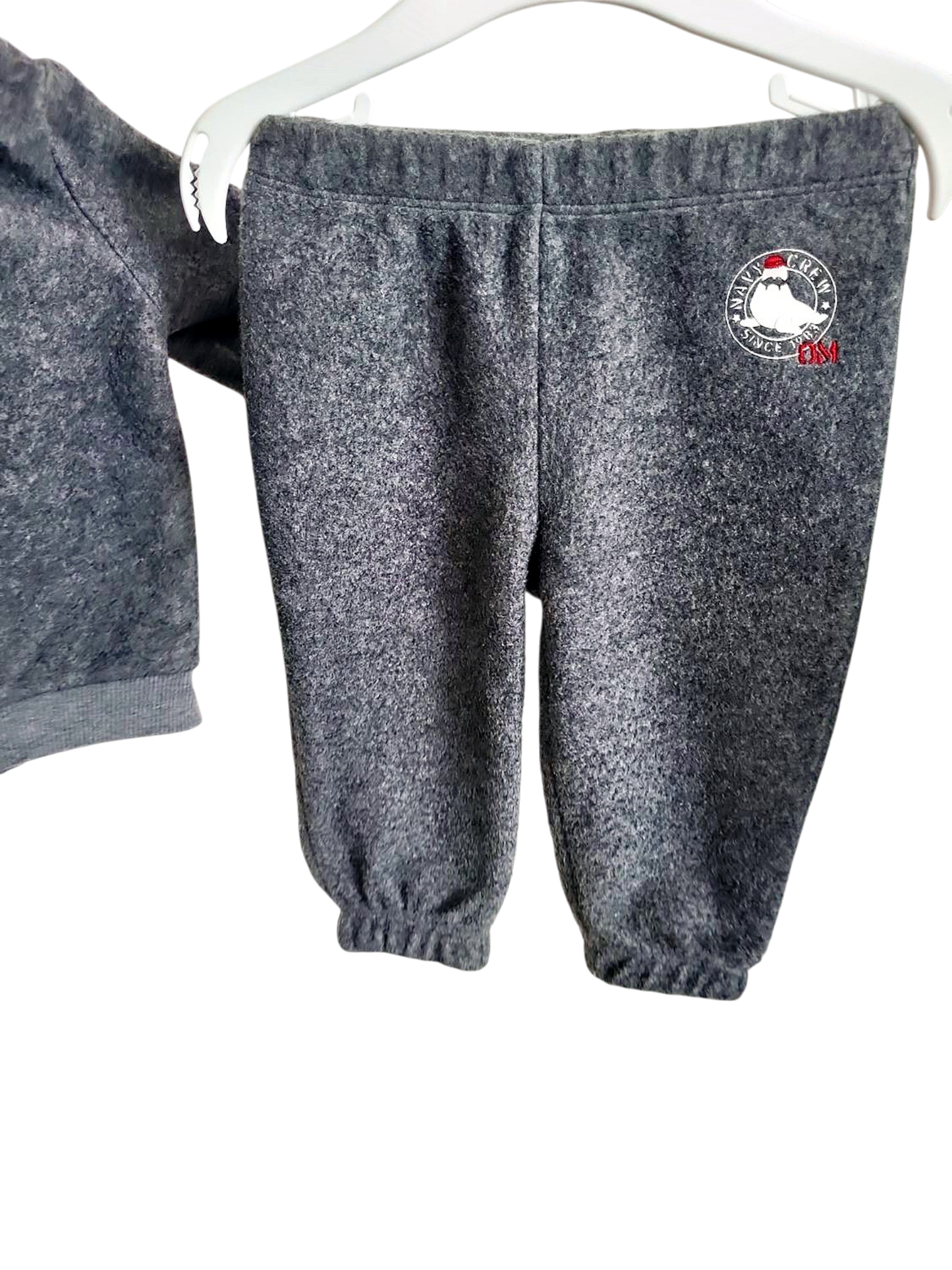 Original Marines Baby Fleece Set - Graue Jacke mit Hose, Weihnachtsdesign Gr 62 - 68