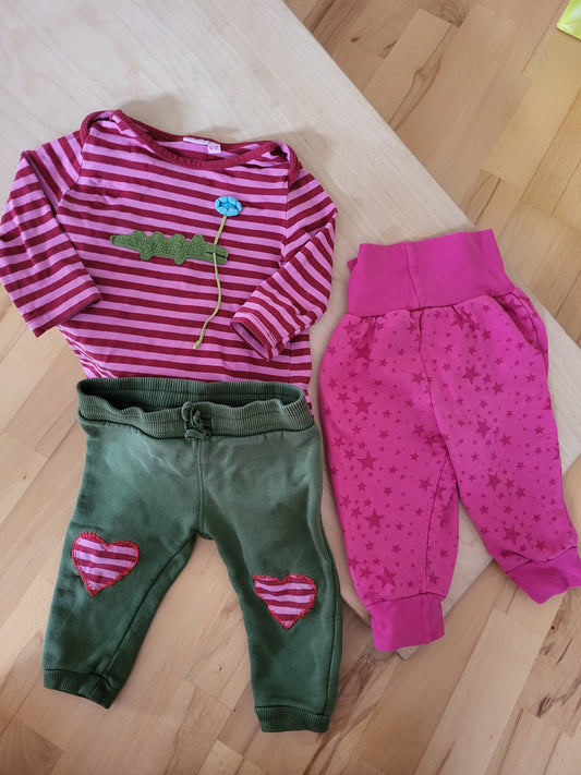 Set Herzilein Pulli und Hosen Gr. 80/86