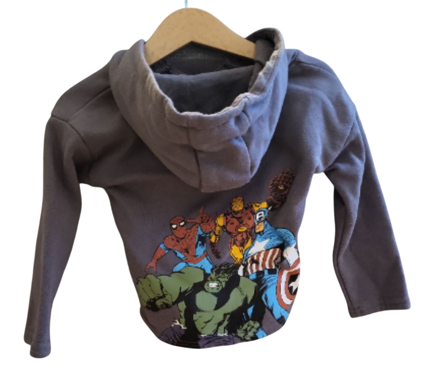 Marvel Superhelden Kapuzenpullover für Kleinkinder - Grau, Größe 12-18M/80cm