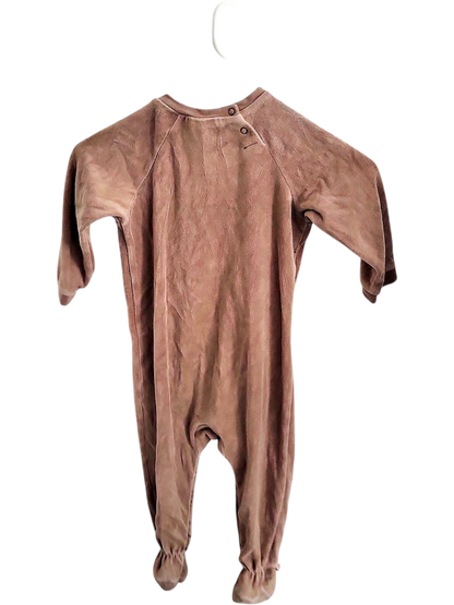 H&M Baby Strampler mit Bärengesicht, Größe 80, braun