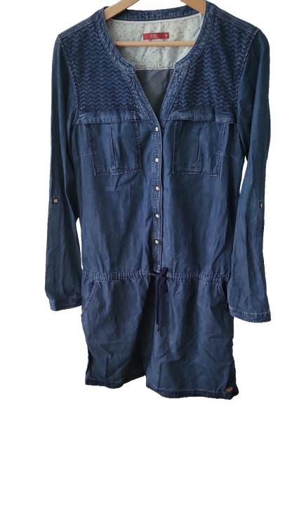 EDC by Esprit Jeanskleid mit Stickerei – Größe 38