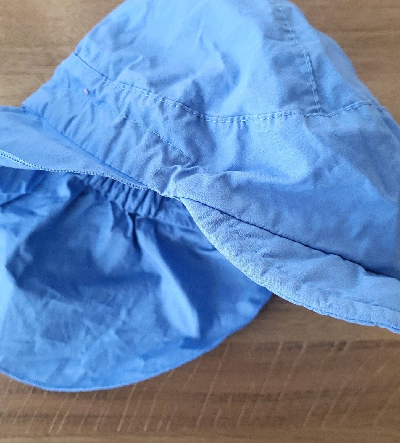 Schirmkappe Sonnenkappe Nackenschutz Sterntaler Gr. 55 Hellblau Kinder Sommerhut Baumwolle 3-4 Jahre