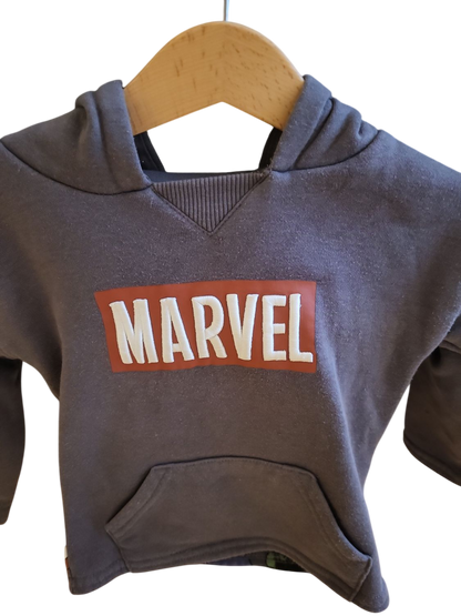Marvel Superhelden Kapuzenpullover für Kleinkinder - Grau, Größe 12-18M/80cm