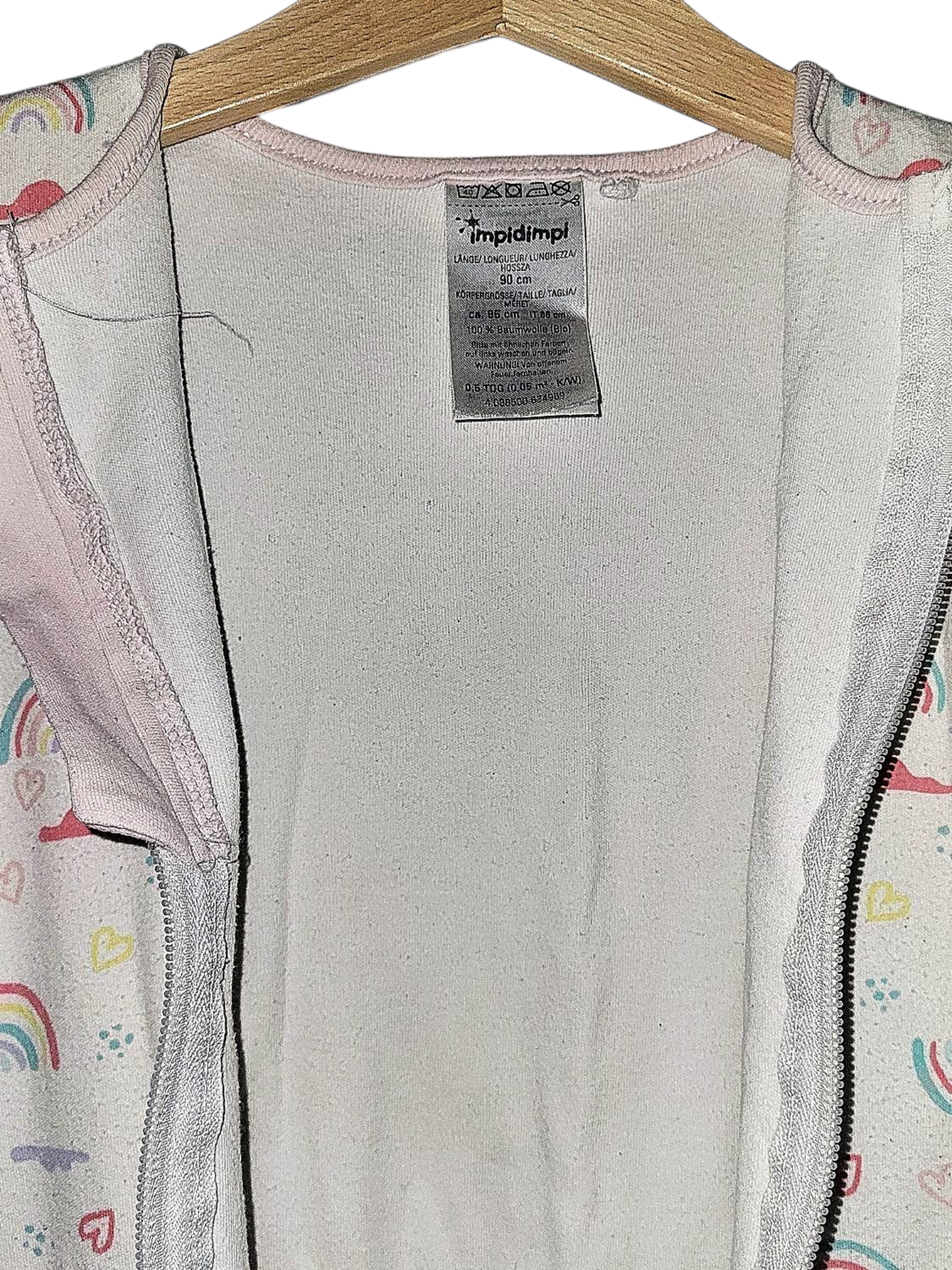 Impidimpi Baby Schlafsack mit Regenbogen-Muster Größe 80 cm