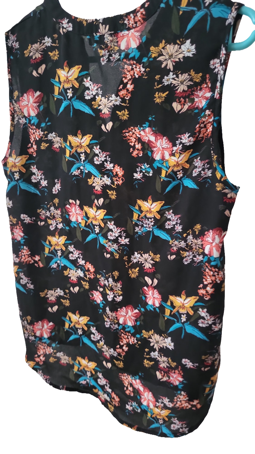 Primark Ärmellose Bluse mit Blumenmuster Office Freizeitbluse – Größe 36