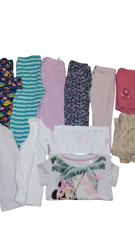 H&M Kleiderpaket 98-104 Multi Set Mädchen Leggings Shirts Minnie Mouse