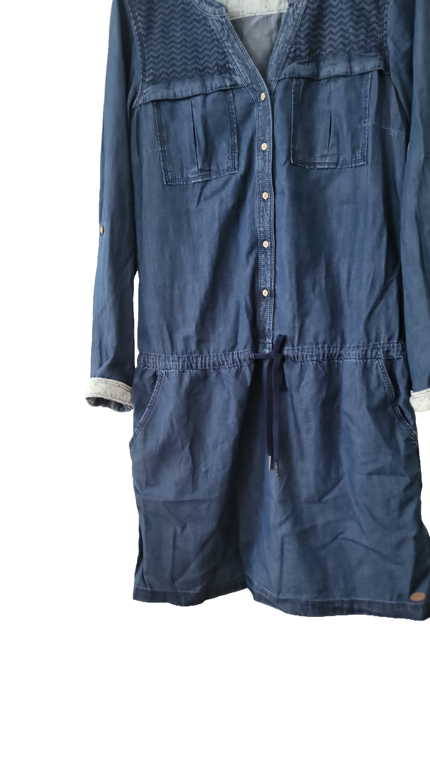 EDC by Esprit Jeanskleid mit Stickerei – Größe 38