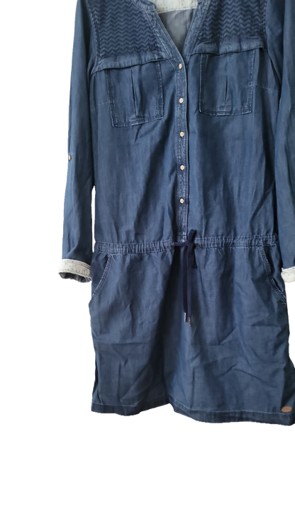 EDC by Esprit Jeanskleid mit Stickerei – Größe 38