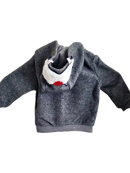 Original Marines Baby Fleece Set - Graue Jacke mit Hose, Weihnachtsdesign Gr 62 - 68