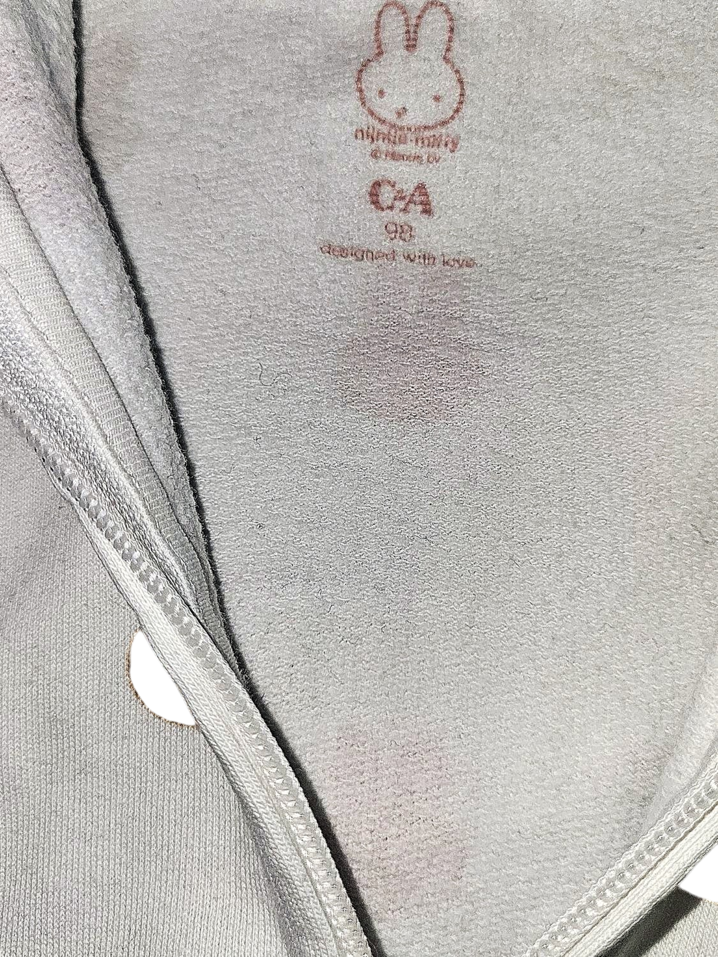 Miffy Baby Jacke mit Kapuze - Weiß mit Hasen-Muster von C&A