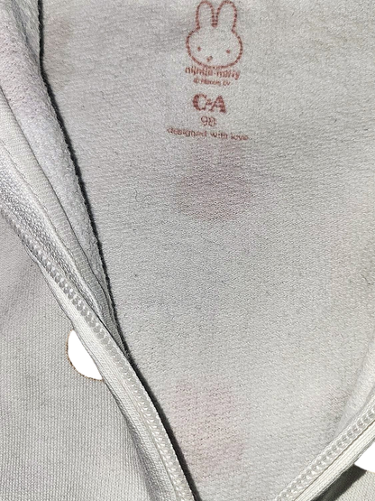 Miffy Baby Jacke mit Kapuze - Weiß mit Hasen-Muster von C&A