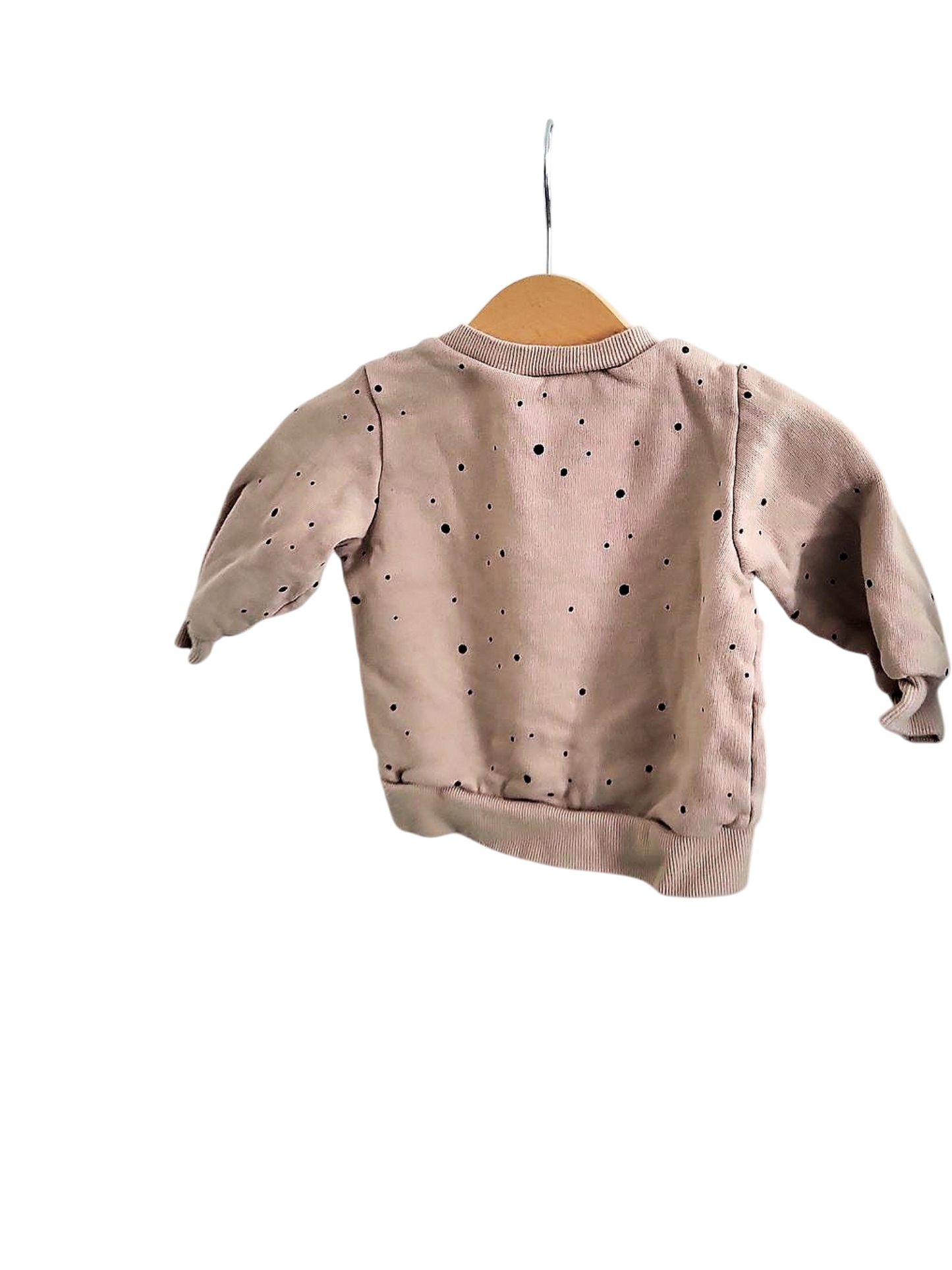 H&M Kinder Sweatshirt mit Punktmuster in Beige