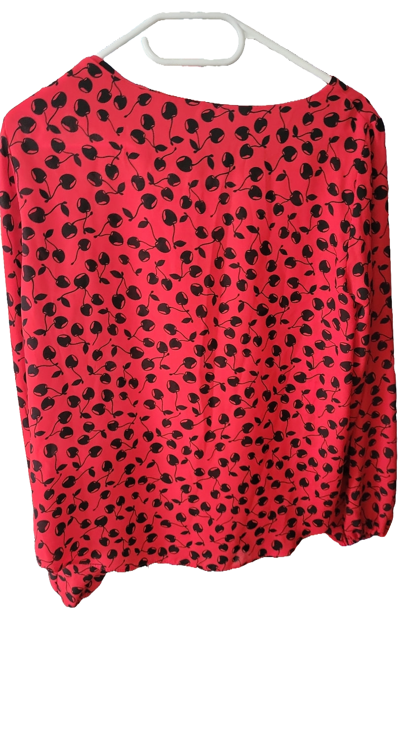 Billie & Blossom Bluse mit Kirschenmuster – Größe 40, Uk 12
