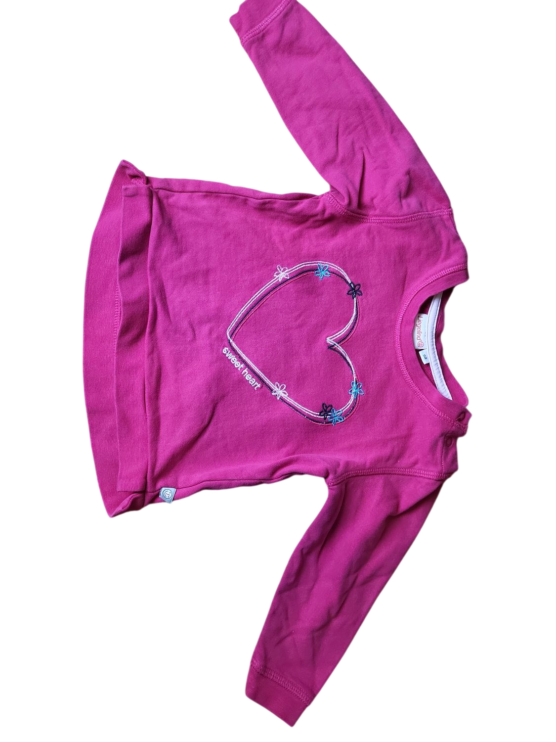 Liegelind Langarmshirt mit Herzmotiv für Mädchen, Größe 92, Pink