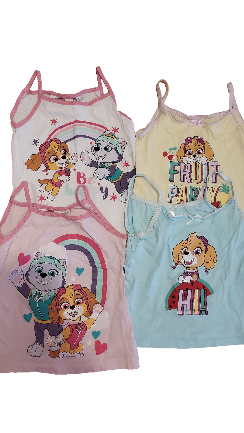 Paw Patrol Unterhemden 98/104 Multi 4er-Pack Skye Everest Spaghettiträger