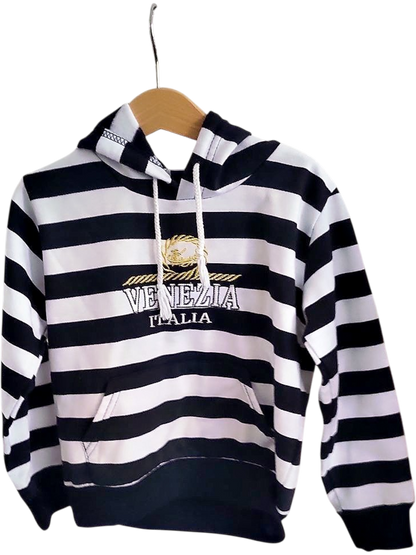 Gestreifter Venezia Italia Hoodie - Kindergröße 5/6