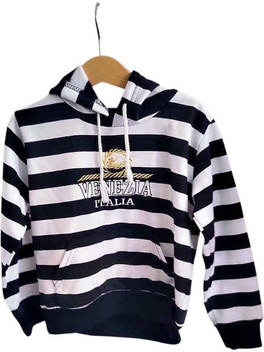 Gestreifter Venezia Italia Hoodie - Kindergröße 5/6