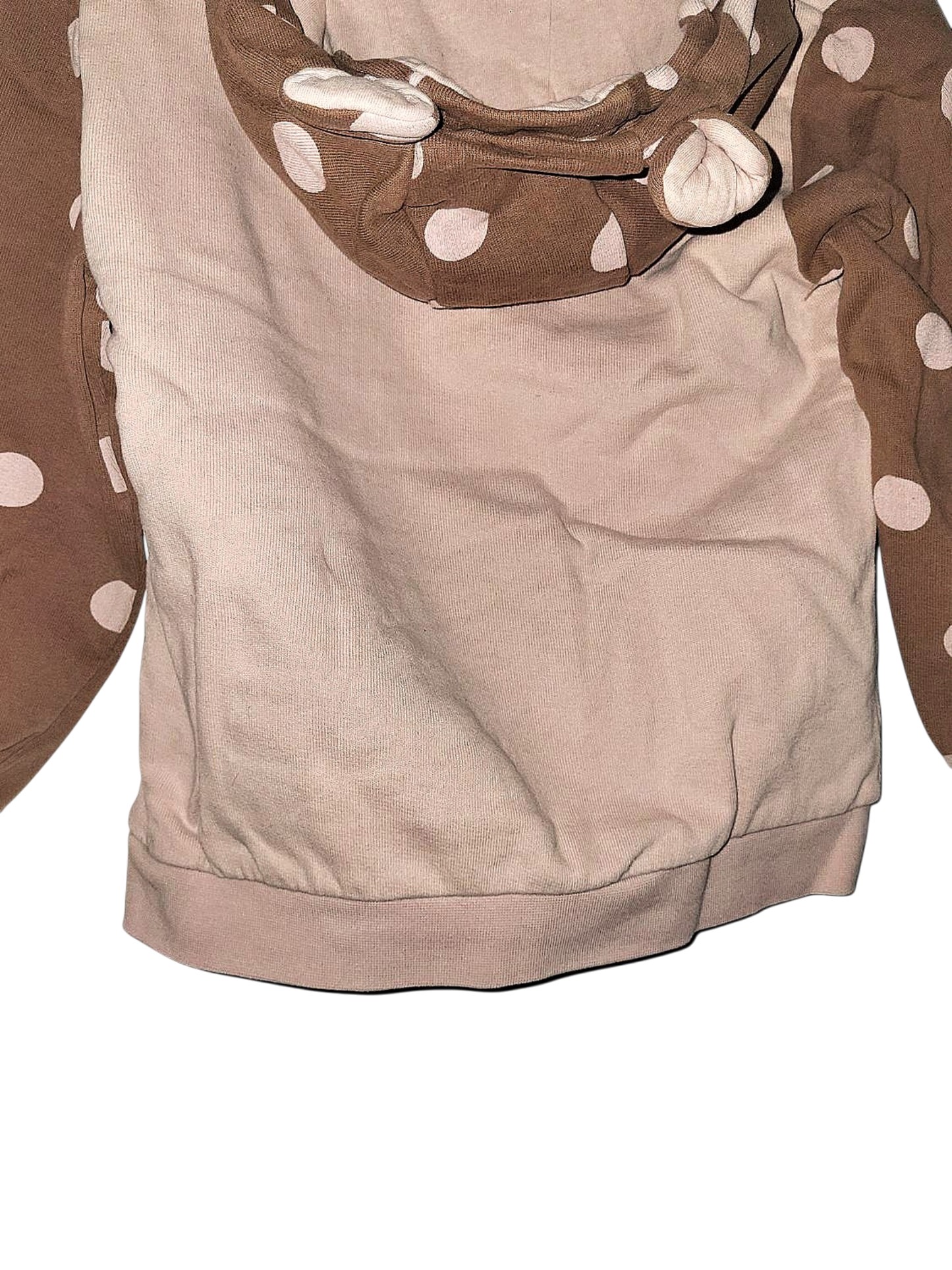 Süßer Katzen-Hoodie mit großen Augen - Rosa/Braun Gepunktet