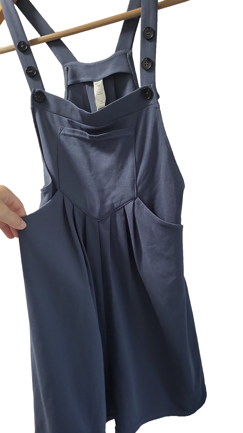 Halara Latzhose Jumpsuit blau kurz mit Taschen  - Größe M - Neu mit Etikett