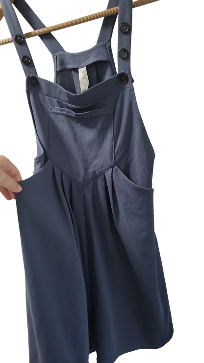 Halara Latzhose Jumpsuit blau kurz mit Taschen  - Größe M - Neu mit Etikett