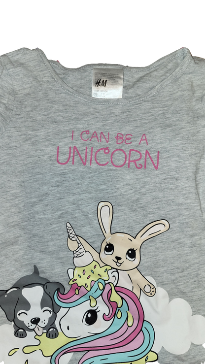 H&M Set 98 104 Multi Kinder Sommer Tops Shorts Einhorn Muster