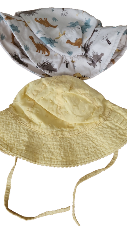 H&M C&A Sonnenhut Set 74/80 Multi Dino Gelb Baby Sommer