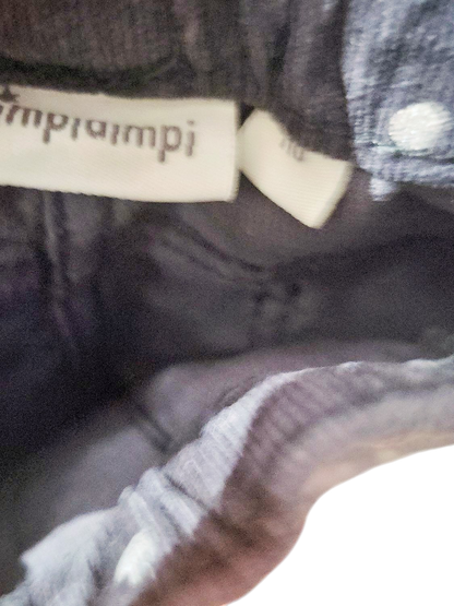 Schwarze Cordhose mit weißen Punkten - Damenmode