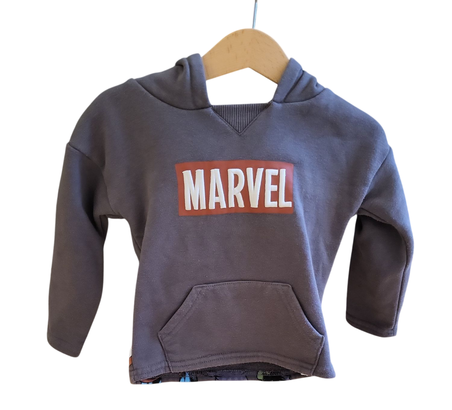 Marvel Superhelden Kapuzenpullover für Kleinkinder - Grau, Größe 12-18M/80cm