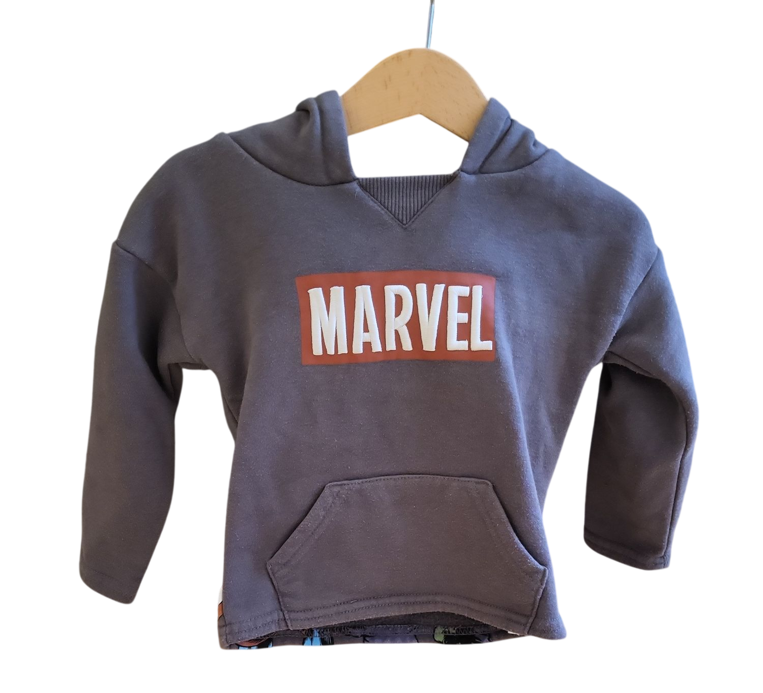 Marvel Superhelden Kapuzenpullover für Kleinkinder - Grau, Größe 12-18M/80cm