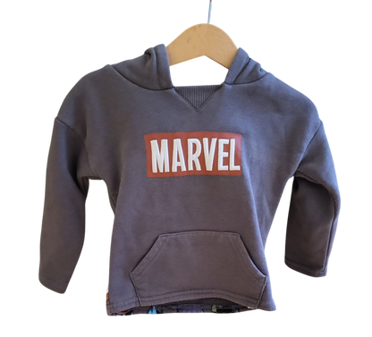 Marvel Superhelden Kapuzenpullover für Kleinkinder - Grau, Größe 12-18M/80cm
