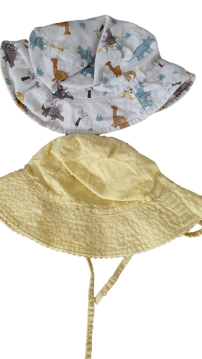 H&M C&A Sonnenhut Set 74/80 Multi Dino Gelb Baby Sommer
