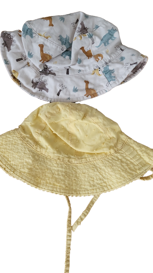 H&M C&A Sonnenhut Set 74/80 Multi Dino Gelb Baby Sommer
