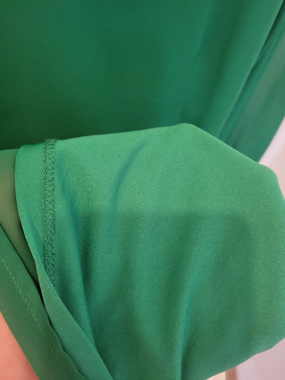 Atmosphere Grünes Chiffon-Kleid mit Gürtel - Größe 38