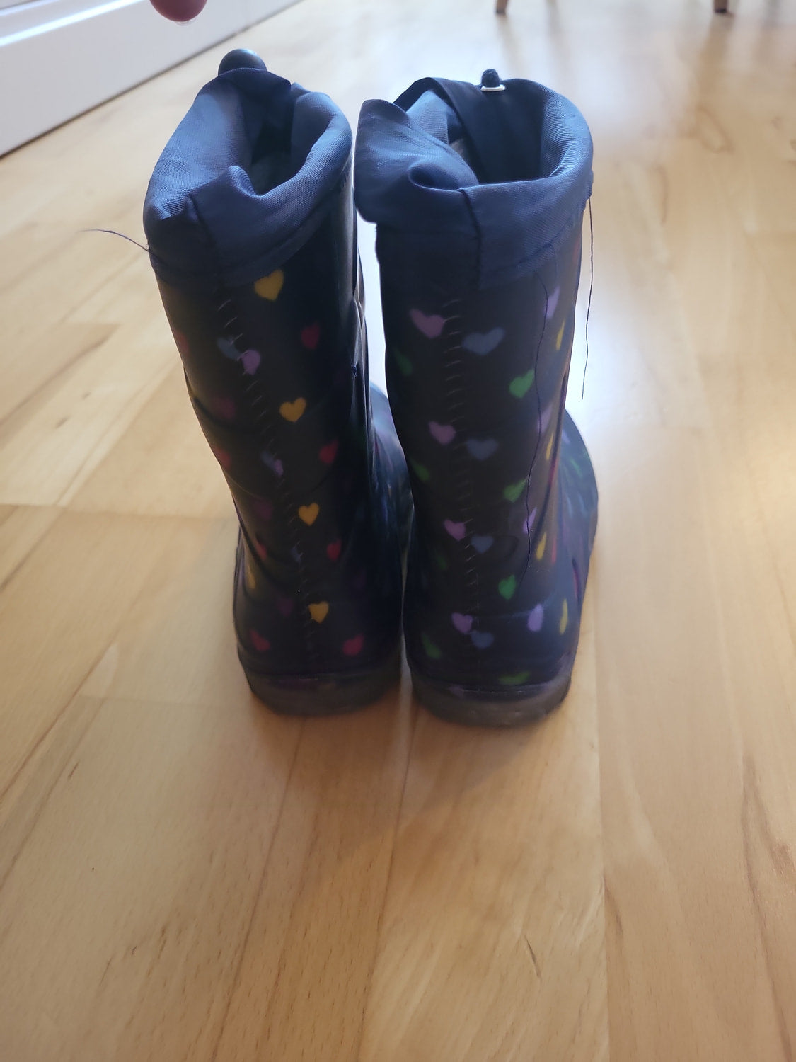 Gummistiefel Kinder Herzmuster LED-Sohle Regenstiefel bunt 25/26