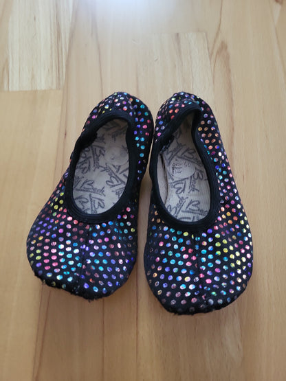 Gymnastikschuhe Größe 25 Schwarz Bunt Glitzer Mädchen Tanzschuhe