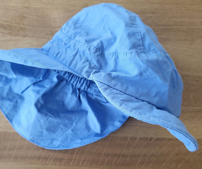 Schirmkappe Sonnenkappe Nackenschutz Sterntaler Gr. 55 Hellblau Kinder Sommerhut Baumwolle 3-4 Jahre
