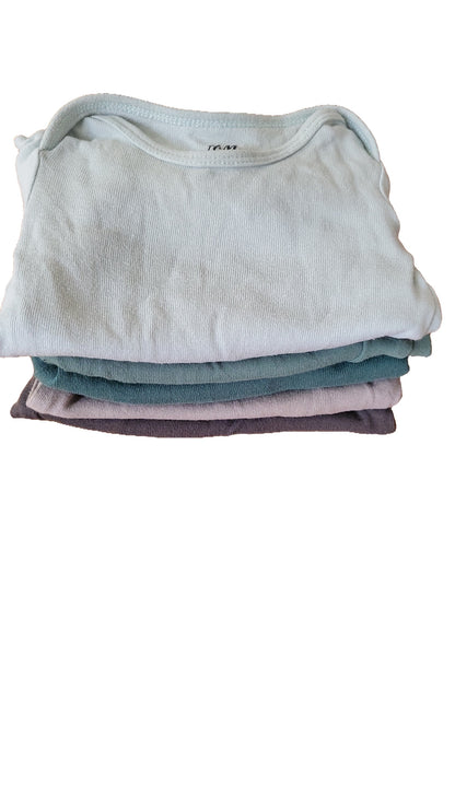 H&M Baby Body Set 56 Mehrfarbig Bio-Baumwolle Langarm 5er Pack