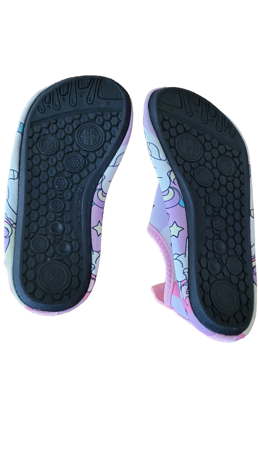 Kinder Badeschuhe Turnslipper Slipper Patschen Einhorn Rosa 