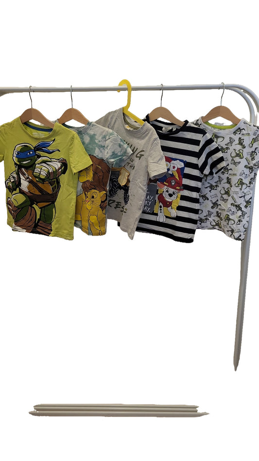 H&M T-Shirt Set 98-104 Multi Ninja Turtles Lion King Paw Patrol