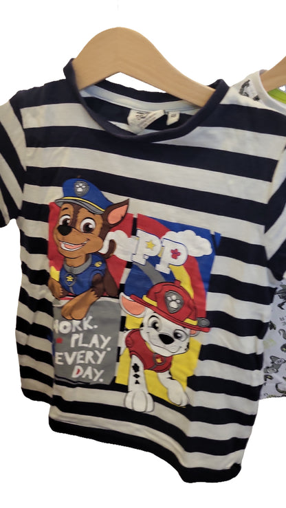H&M T-Shirt Set 98-104 Multi Ninja Turtles Lion King Paw Patrol