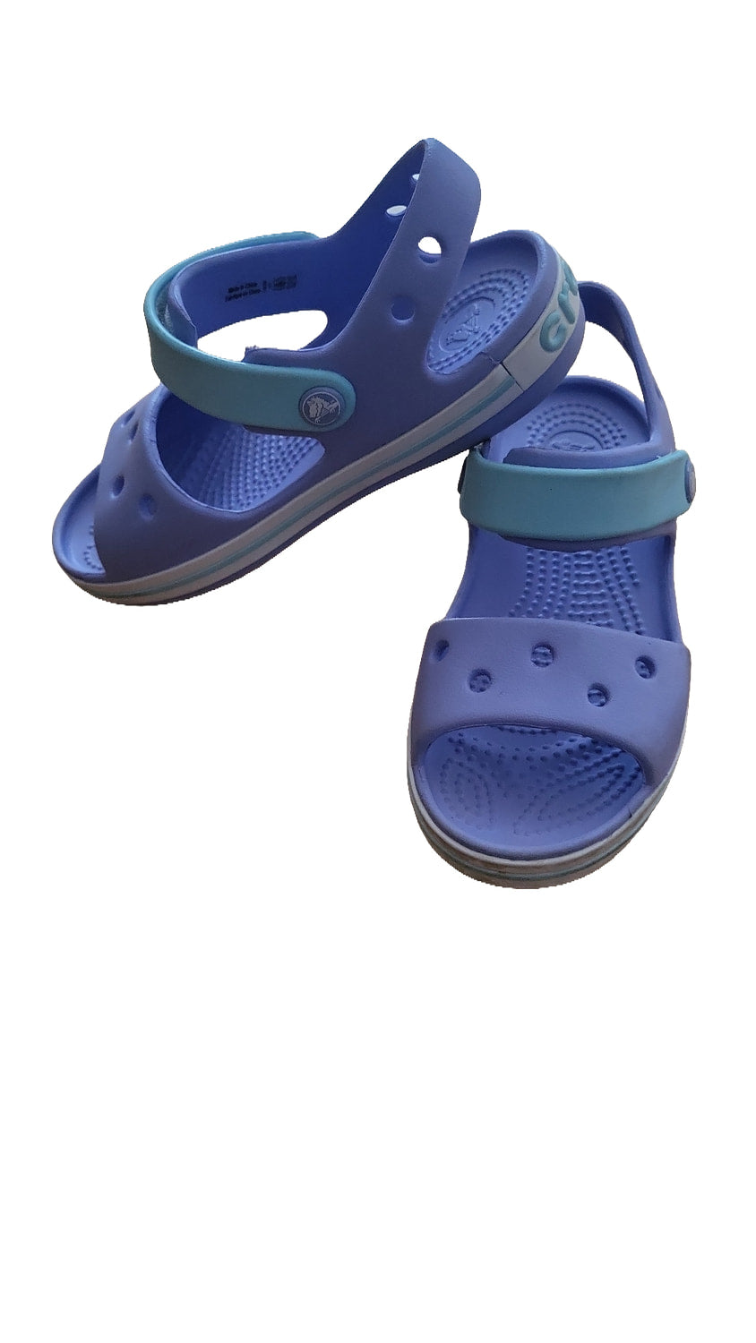 Crocs Kinder Sandalen C11 Lila Türkis mit Klettverschluss Gr 28/29 lt Hersteller