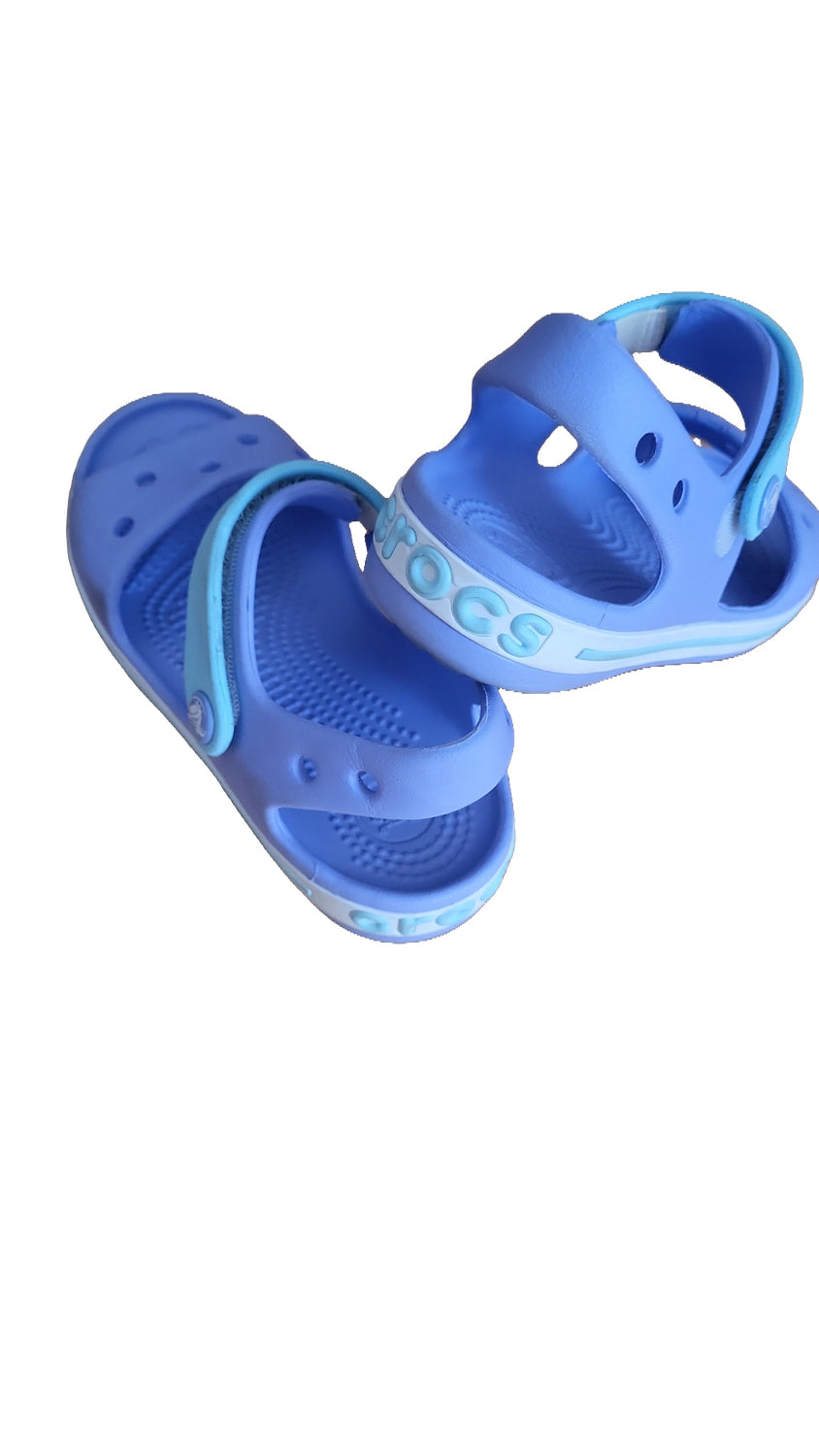 Crocs Kinder Sandalen C11 Lila Türkis mit Klettverschluss Gr 28/29 lt Hersteller
